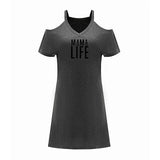 Maxbell Maxbell Women's Cold Shoulder Dress Spring Soft for Anniversary Street Evening Party M