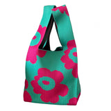 Maxbell 3xKnitted Handbag Fashion Pouch Lightweight Shopping Bag for Beach Green