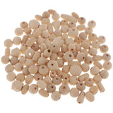 Maxbell 100g Natural Unfinished Wood Spacer Beads For Jewelry Making Craft Fashion DIY Craft Projects - Aladdin Shoppers