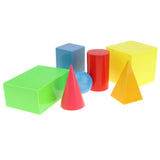 Maxbell Maxbell 7 pieces Plastic Geometric Solids - 3D geometry Block Manipulatives Mathematics Math Educational Student Toys