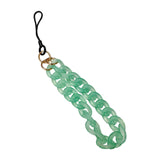 Maxbell Phone Bracelet Strap Anti Lost Acrylic Phone Pendant Phone Lanyard for Women Green