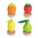 Maxbell Wooden Fruit Stacking Toy Hand Eye Coordination Learning Activity Kids Party