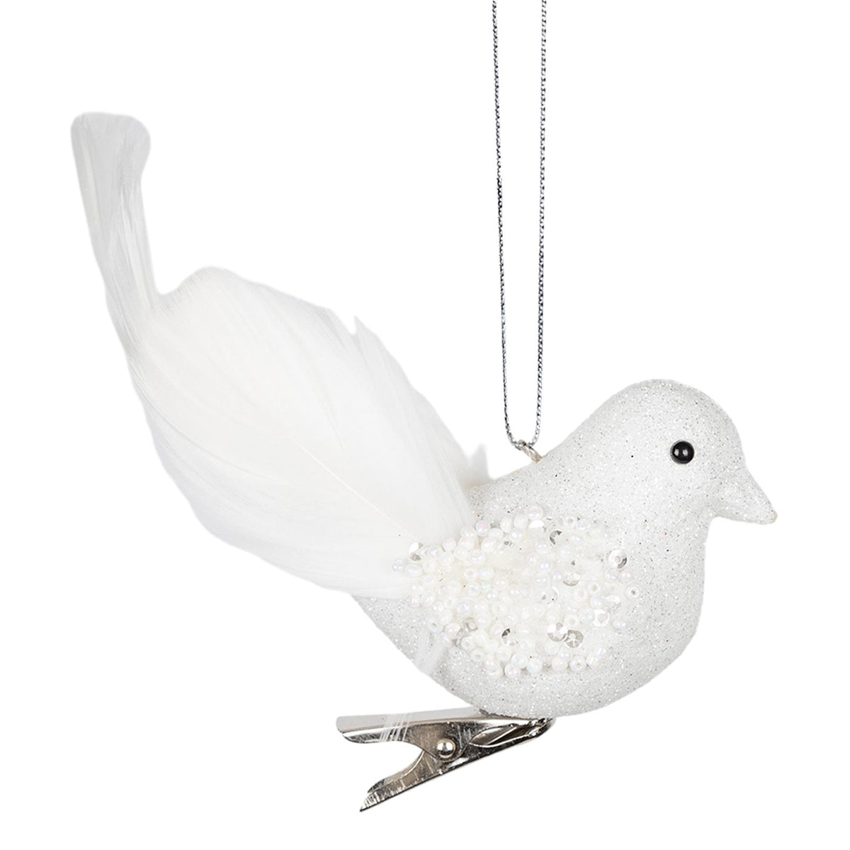 Maxbell Maxbell Artificial Simulation Foam Feather Birds Fake Birds Creative Vivid Ornaments White