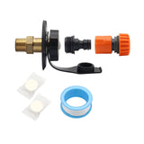 Maxbell RV City Water Inlet Connection Fittings Convenient Reliable with Check Valve Black