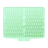 Maxbell Silicone Dish Drying Mat Anti Slip Dish Drainer Mat for Kitchen Counter Bowl Green