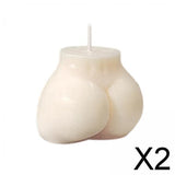 Maxbell 2xAromatherapy Candle Scented Candles Female Body Candle for Gift Living Room white