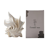 Maxbell Conch Shaped Flower Vase Floral Arrangement for Entrance Living Room Bedroom Color Box Packaging