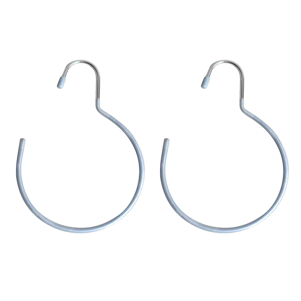 Maxbell 2pcs Tie Scarf Tie Clothes Storage Rack Silver