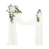 Maxbell Wedding Arch Flowers with Drapes Greenery for Valentines Day Holiday Wedding
