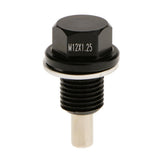 Maxbell 3xM12X1.25 Anodized Magnetic Engine Oil Pan Drain Bolt Plug for    Black