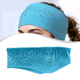 Figure Skating Headband Non Slip Portable Hair Band for Football Adults Yoga blue