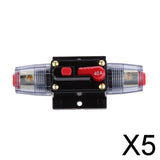 Maxbell 5xManual Reset Circuit Breaker 12v/24v Car Auto Boat Audio Fuse Holder 40A