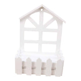 Maxbell Wooden Picket Fence Artificial Flower Pot Fence for Garden Farmhouse Wedding Tip Head