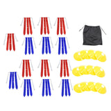 Maxbell Flag Football Belts with Flags Equipment Waist Flag for Adults Outdoor Match 14 Belts 12 Cones