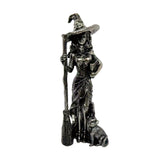 Maxbell Halloween Figurine Witch Statue Decorative Sculpture for Fireplace Home Desk Take a broom