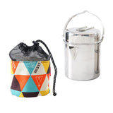 Maxbell Stainless Steel Outdoor Cooking Camping Cookware Hanging Pan Pot 15.5x12cm