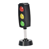 Maxbell Mini Traffic Light Traffic Lamps Pretend Toy for Boy and Girls Students Kids black