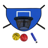 Maxbell Trampoline Basketball Hoop Set Easy Install Soft Lightweight Basketball Game Blue Hoop