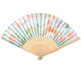 Maxbell Vintage Bamboo Hand Folding Fan Japanese Style Fan Craft for Kids - Cute