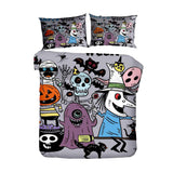 Maxbell 3Piece Halloween Theme Bedding Linen 1 Duvet Cover+2 Pillowcases E_70x90inch