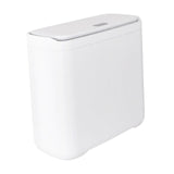 Maxbell Trash Can with Lid Household Toilet Wastebasket for Kitchen Bathroom Bedroom White