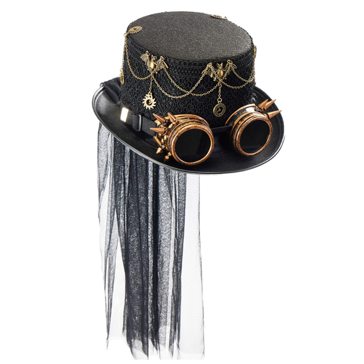Maxbell Steampunk Top Hat for Adults Gothic Fedora for Theme Party Role Play