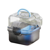Maxbell Outgoing Hamster Cage Container Compact Pet Supplies for Holiday Guinea Home Blue