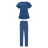 Maxbell Maxbell Women Uniform Scrub Set Nurses Day Gift Nursing Workwear for Massaging Nurse Sapphire XXL