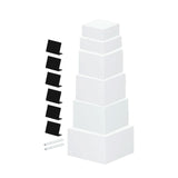 Maxbell 6x Acrylic Display Risers Buffet Riser for Collection Dessert Action Figures
