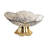 Pedestal Fruit Bowl Home Decor Decorative for Kitchen Dining Room Countertop Transparent White