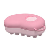 Maxbell Head Scalp Comb for Men Women Silicone Bristles Head Scrubber Pink