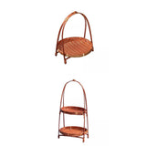 Maxbell 2x Woven Fruit Basket Decor Bamboo Storage Basket for Kitchen Table Cafe