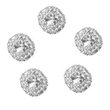 Maxbell 5pcs Crystal Shank Buttons Decoration DIY 2.3*2.3CM Silver - Aladdin Shoppers