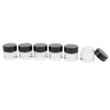 Maxbell Maxbell 6 Pieces Glass Pot Jars Cream Bottle Makeup Cosmetic Container Clear