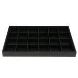 Maxbell PU Leather Stackable Tray Jewelry Organizer Display Pad 24 Slots - Aladdin Shoppers