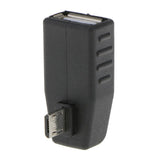 Maxbell Maxbell Leftward Micro USB Male to USB Female OTG Adapter for Cellphone Tablet