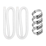 Maxbell 2x Pool Connection Hoses 59 inch 1.25" Diameter Premium PVC Replacement Hose White