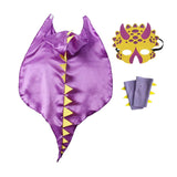Maxbell 2xDragon Clothing Trick or Treating Cape Cosplay Cartoon for Halloween Gifts Purple