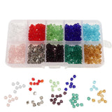 Maxbell 1000pcs Mixed Colors 4mm Crystal Glass Rondelle Faceted Loose Spacer Beads - Aladdin Shoppers