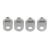 Maxbell 2xChrome Brushed Rocker Switch Cover For Harley Electra Glide FLHTCU 1996-2013