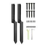 Maxbell 2 Pieces Fence Post Repair Stake Sturdy Heavy Duty for Home Repairing Garden Style A