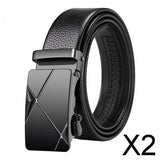Maxbell 2xAutomatic Buckle Belt Business Belt for Men's Gift Business Suit Middle Aged Style A