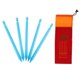 5pcs 23cm Aluminum Blue Camping Tent Nails with Tent Pegs Nails Storage Bag