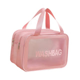 Maxbell Travel Toiletry Bag Dry Wet Separation Makeup Pouch for Swimming Hiking Home Pink M