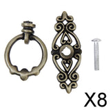 Maxbell 8xRetro China one Hole Pull Kitchen Furniture Cabinet Vintage Ring Knob Bronze