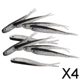 Maxbell 4x10 Pieces Artificial Soft Fishing Lures Baits Lifelike Fish Swimbaits 7.5cm