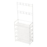 Maxbell Coat Hanger Handbag Gifts Space Saving Shoe Rack for Entryway Bedroom Garage Black