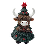 Maxbell Highland Cow Statue Collectibles Christmas Decor for Living Room Home Office