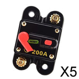 Maxbell 5xWaterproof 200 A Manual Reset Circuit Breaker Switch 12V Car SUV Marine Boat