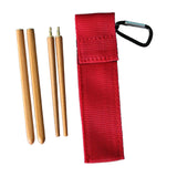 Maxbell Travel Chopsticks Foldable Multiple Use Wood Portable for Office Home Picnic Khaki